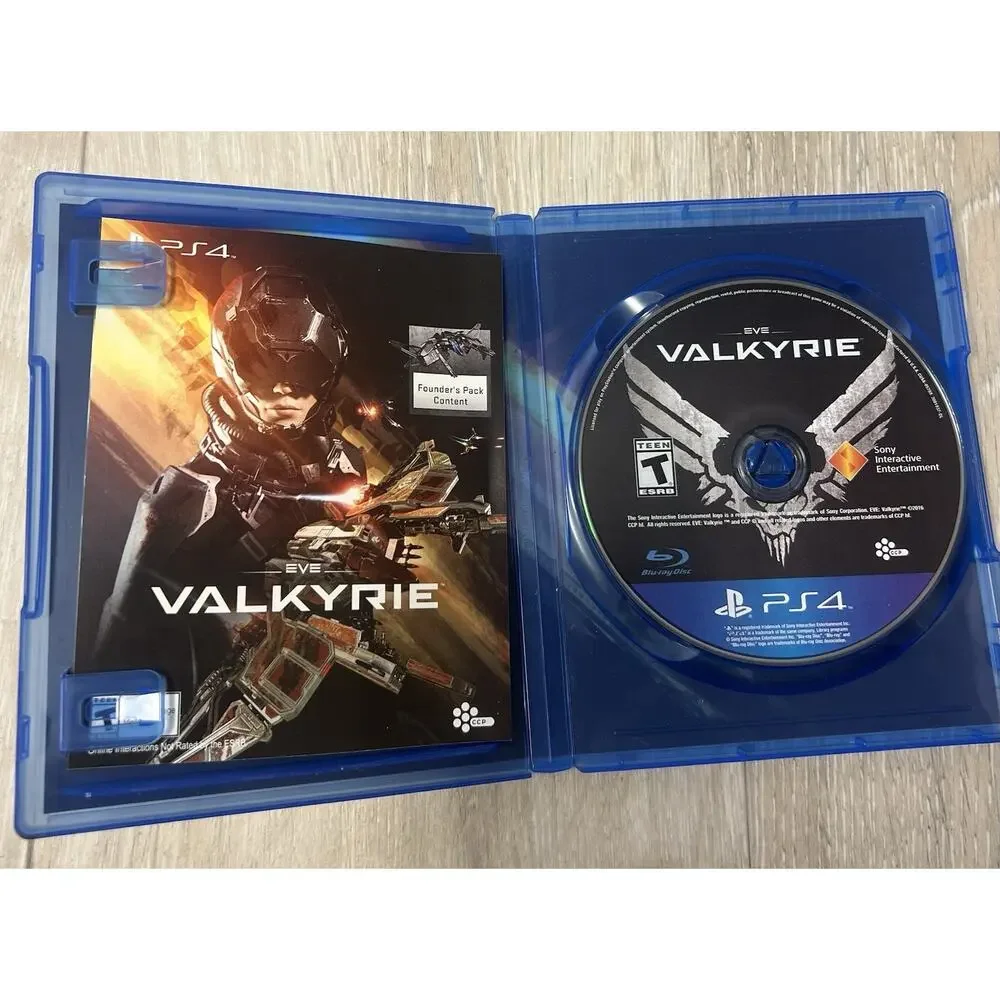 EVE Valkyrie Founder’s Pack PS4 PlayStation VR Complete CIB Tested Clean Disc